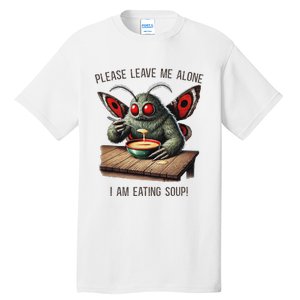 Mothman Cryptozoology Funny Cryptid Mothman Eating Soup Tall T-Shirt