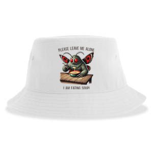 Mothman Cryptozoology Funny Cryptid Mothman Eating Soup Sustainable Bucket Hat