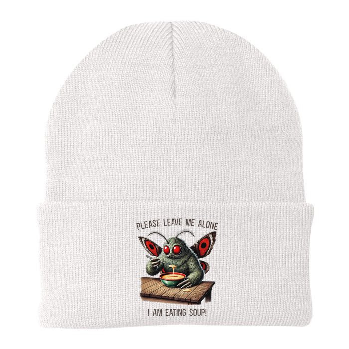 Mothman Cryptozoology Funny Cryptid Mothman Eating Soup Knit Cap Winter Beanie