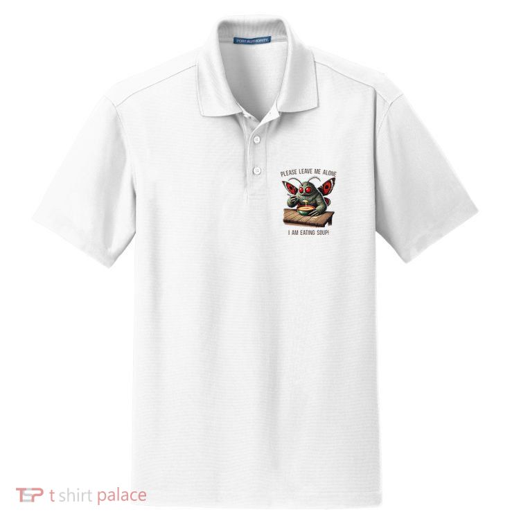 Mothman Cryptozoology Funny Cryptid Mothman Eating Soup Dry Zone Grid Polo