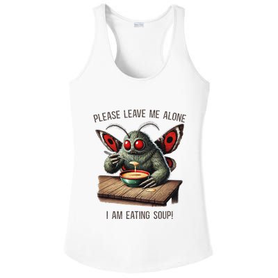 Mothman Cryptozoology Funny Cryptid Mothman Eating Soup Ladies PosiCharge Competitor Racerback Tank