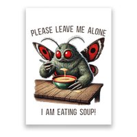 Mothman Cryptozoology Funny Cryptid Mothman Eating Soup Poster
