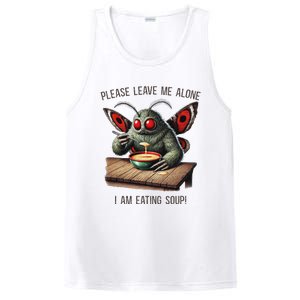 Mothman Cryptozoology Funny Cryptid Mothman Eating Soup PosiCharge Competitor Tank