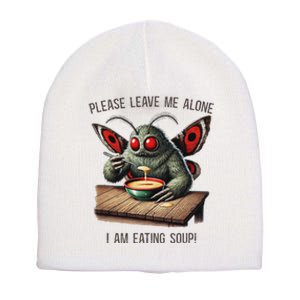 Mothman Cryptozoology Funny Cryptid Mothman Eating Soup Short Acrylic Beanie