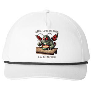 Mothman Cryptozoology Funny Cryptid Mothman Eating Soup Snapback Five-Panel Rope Hat