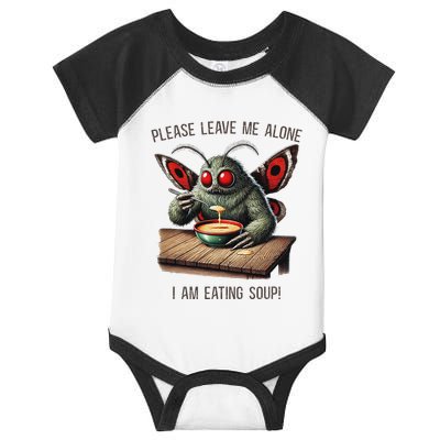 Mothman Cryptozoology Funny Cryptid Mothman Eating Soup Infant Baby Jersey Bodysuit