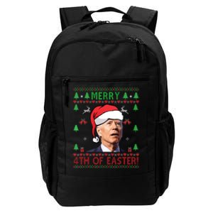 Merry Christmas Funny Joe Biden Happy 4th Of July Ugly Xmas Daily Commute Backpack