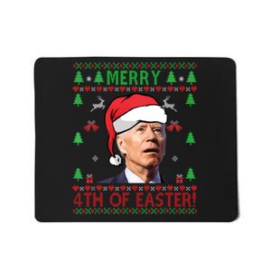 Merry Christmas Funny Joe Biden Happy 4th Of July Ugly Xmas Mousepad