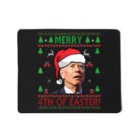 Merry Christmas Funny Joe Biden Happy 4th Of July Ugly Xmas Mousepad