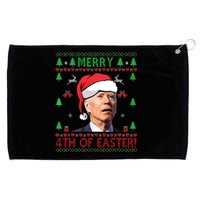 Merry Christmas Funny Joe Biden Happy 4th Of July Ugly Xmas Grommeted Golf Towel