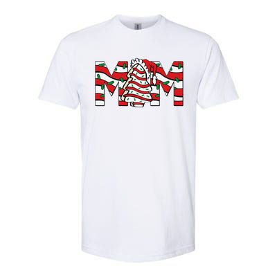 Mom Christmas Family Tree Cake Matching Holiday Softstyle CVC T-Shirt