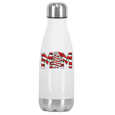 Mom Christmas Family Tree Cake Matching Holiday Stainless Steel Insulated Water Bottle