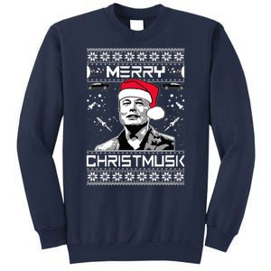 Merry Christmusk Funny Elon Meme Musk Ugly Christmas Sweater Graphic Sweatshirt