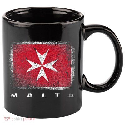 Maltese Cross Flag Malta Love Gift Souvenir 11oz C Handle Ceramic Mug