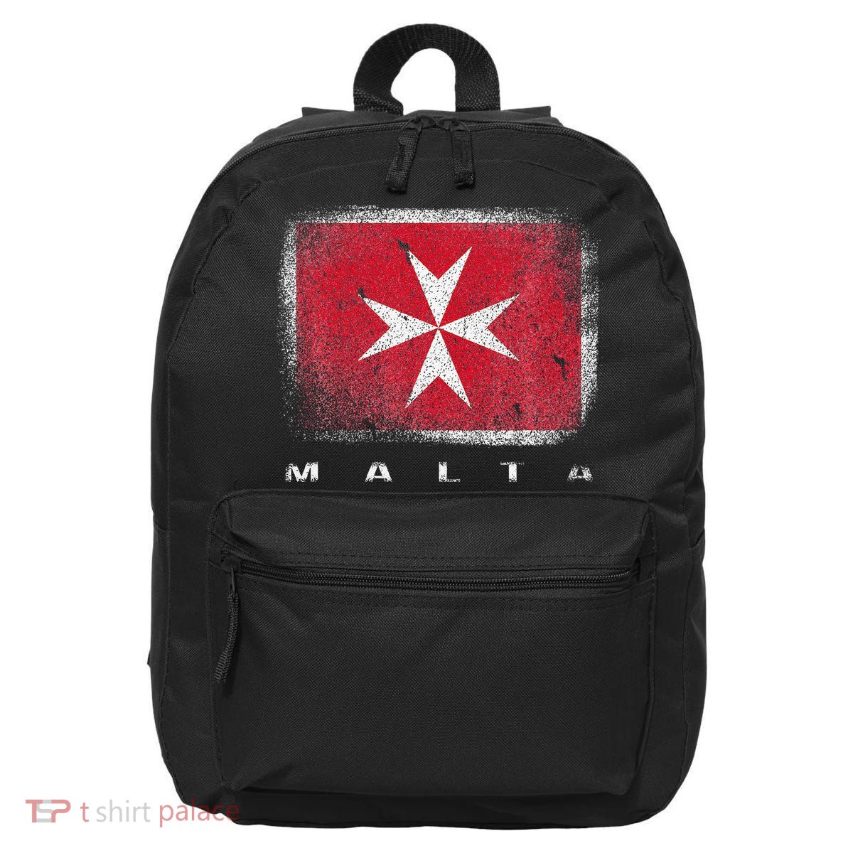 Maltese Cross Flag Malta Love Gift Souvenir 16 in Basic Backpack