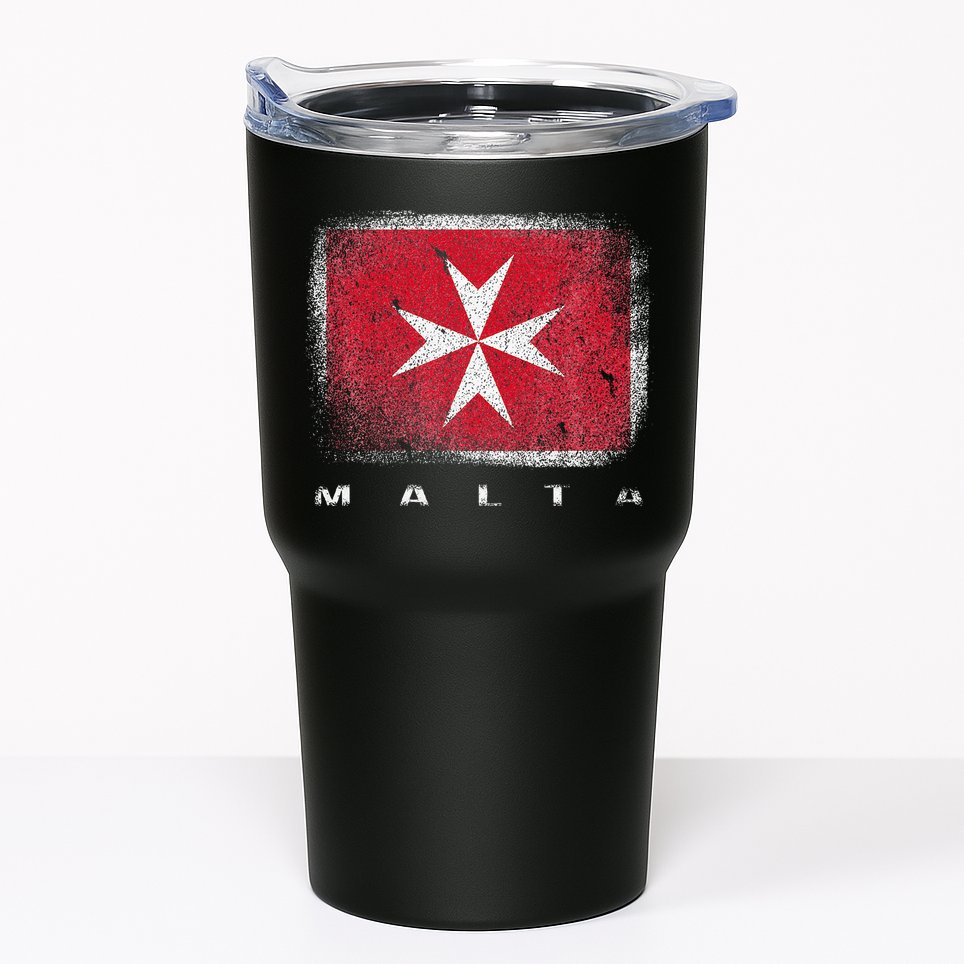 Maltese Cross Flag Malta Love Gift Souvenir Tumbler