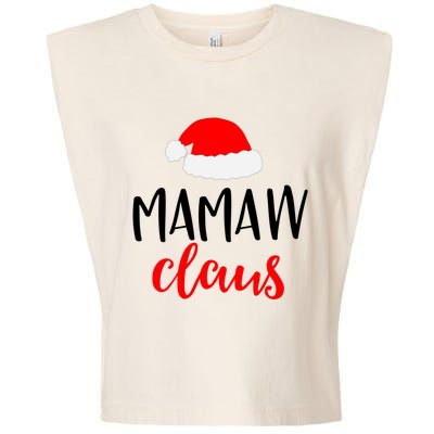 Mamaw Claus Funny Gift Funny Christmas Pajamas Pjs Grandma Gift Garment-Dyed Women's Muscle Tee