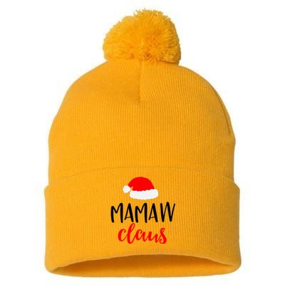 Mamaw Claus Funny Gift Funny Christmas Pajamas Pjs Grandma Gift Pom Pom 12in Knit Beanie