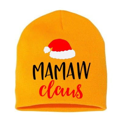 Mamaw Claus Funny Gift Funny Christmas Pajamas Pjs Grandma Gift Short Acrylic Beanie