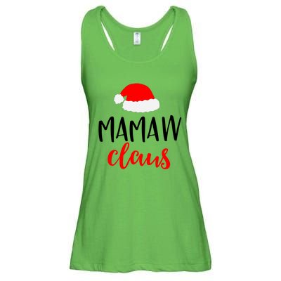 Mamaw Claus Funny Gift Funny Christmas Pajamas Pjs Grandma Gift Ladies Essential Flowy Tank