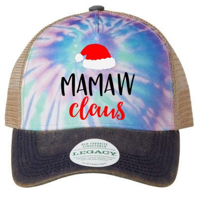 Mamaw Claus Funny Gift Funny Christmas Pajamas Pjs Grandma Gift Legacy Tie Dye Trucker Hat