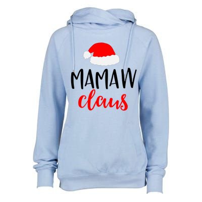 Mamaw Claus Funny Gift Funny Christmas Pajamas Pjs Grandma Gift Womens Funnel Neck Pullover Hood