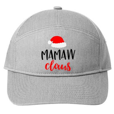 Mamaw Claus Funny Gift Funny Christmas Pajamas Pjs Grandma Gift 7-Panel Snapback Hat