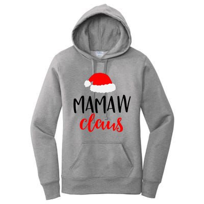 Mamaw Claus Funny Gift Funny Christmas Pajamas Pjs Grandma Gift Women's Pullover Hoodie