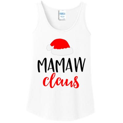 Mamaw Claus Funny Gift Funny Christmas Pajamas Pjs Grandma Gift Ladies Essential Tank