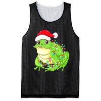 Merry Christmas Frog Santa Hat Lights Xmas Mesh Reversible Basketball Jersey Tank