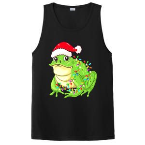 Merry Christmas Frog Santa Hat Lights Xmas PosiCharge Competitor Tank