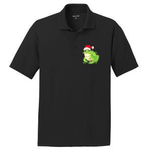 Merry Christmas Frog Santa Hat Lights Xmas PosiCharge RacerMesh Polo