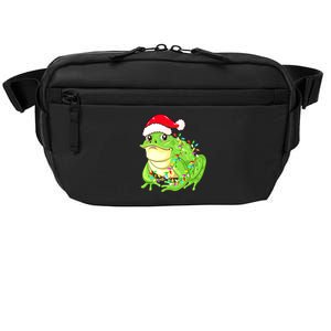 Merry Christmas Frog Santa Hat Lights Xmas Crossbody Pack