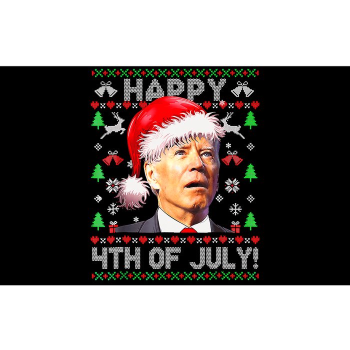 Merry Christmas Funny Joe Biden Happy 4th Of July Ugly Xmas Bumper Sticker