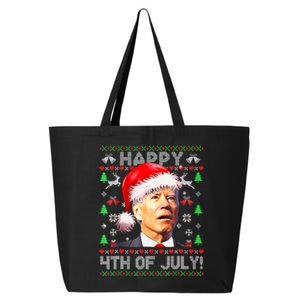 Merry Christmas Funny Joe Biden Happy 4th Of July Ugly Xmas 25L Jumbo Tote