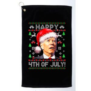 Merry Christmas Funny Joe Biden Happy 4th Of July Ugly Xmas Platinum Collection Golf Towel