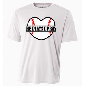 Mom Cute Funny He Plays I Pray Cooling Performance Crew T-Shirt