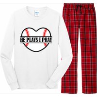 Mom Cute Funny He Plays I Pray Long Sleeve Pajama Set