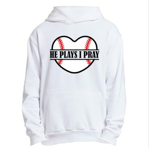 Mom Cute Funny He Plays I Pray Urban Pullover Hoodie