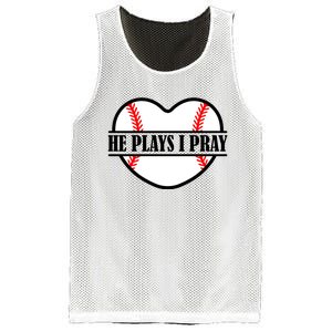 Mom Cute Funny He Plays I Pray Mesh Reversible Basketball Jersey Tank