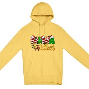 Mama Claus Family Matching Christmas Pajama Xmas Santa Hat Great Gift Premium Pullover Hoodie