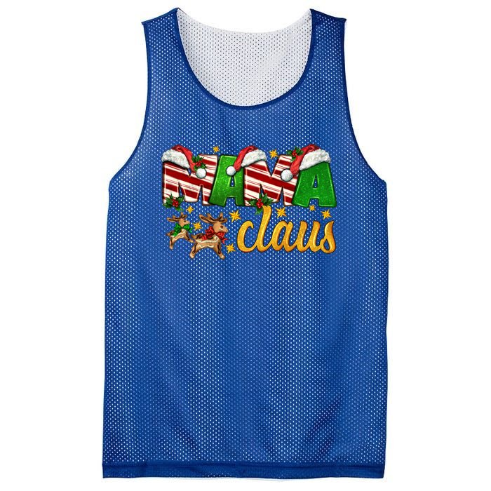 Mama Claus Family Matching Christmas Pajama Xmas Santa Hat Great Gift Mesh Reversible Basketball Jersey Tank