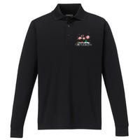 Merry Christmas Flamingo Santa Fa La La La Mingo Animals Pet Performance Long Sleeve Polo