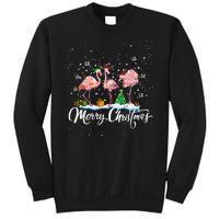 Merry Christmas Flamingo Santa Fa La La La Mingo Animals Pet Sweatshirt