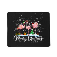 Merry Christmas Flamingo Santa Fa La La La Mingo Animals Pet Mousepad