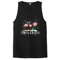 Merry Christmas Flamingo Santa Fa La La La Mingo Animals Pet PosiCharge Competitor Tank