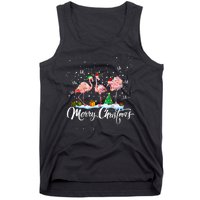 Merry Christmas Flamingo Santa Fa La La La Mingo Animals Pet Tank Top