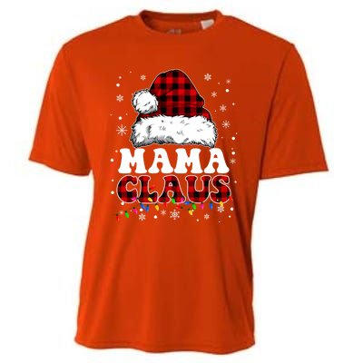 Mama Claus Funny Santa Claus Matching Family Pajamas Funny Gift Cooling Performance Crew T-Shirt