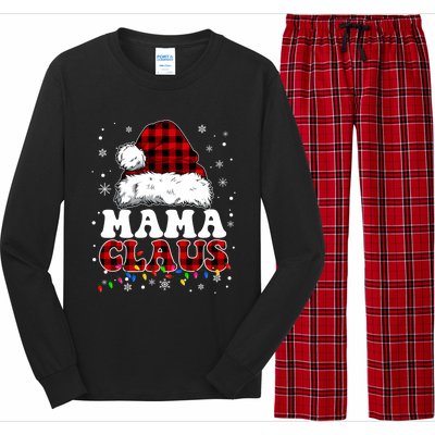 Mama Claus Funny Santa Claus Matching Family Pajamas Funny Gift Long Sleeve Pajama Set