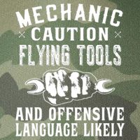 Mechanic Caution Flying Tools Funny Auto Mechanic Legacy Tie Dye Trucker Hat